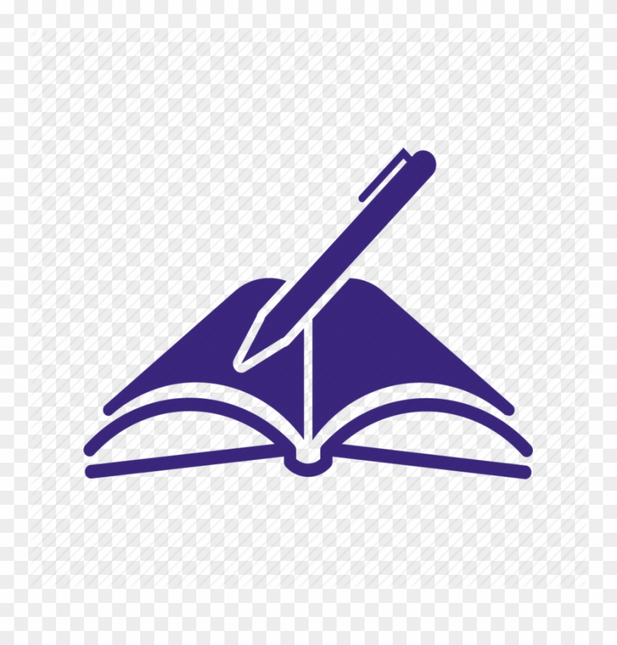 Book Clipart Book Review Publication - Book With Pen Logo - Png Download