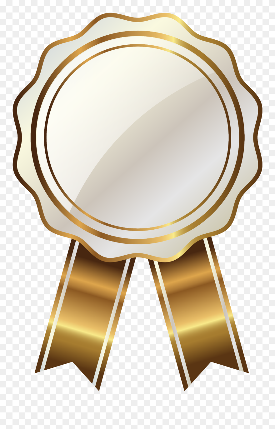 Gold Ribbon Badge Png Clipart