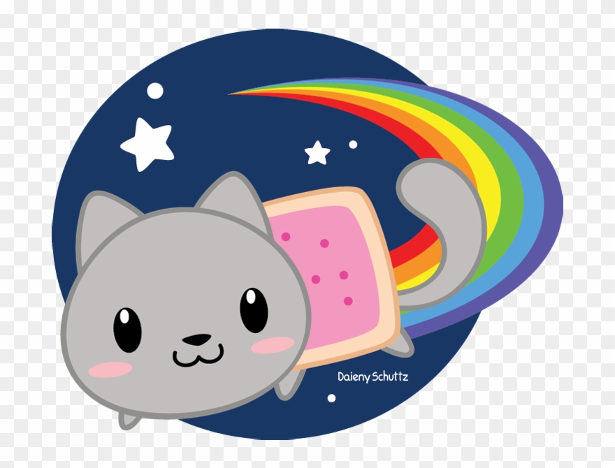 Chibi Nyan Cat By Daieny - Drawing Clipart