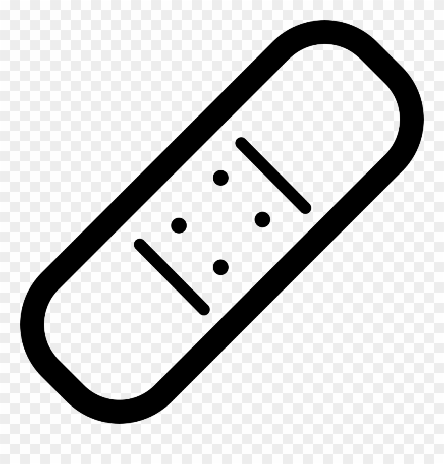 Png File - Band Aid Outline Clipart