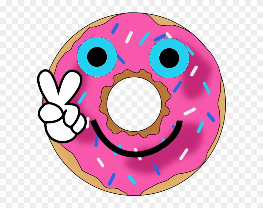 Party Clipart Donut - Transparent Smiling Donut - Png Download