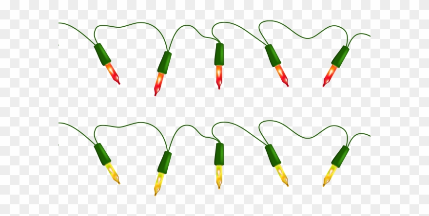 Light Bulb Clipart Border - Transparent Christmas String Lights - Png Download