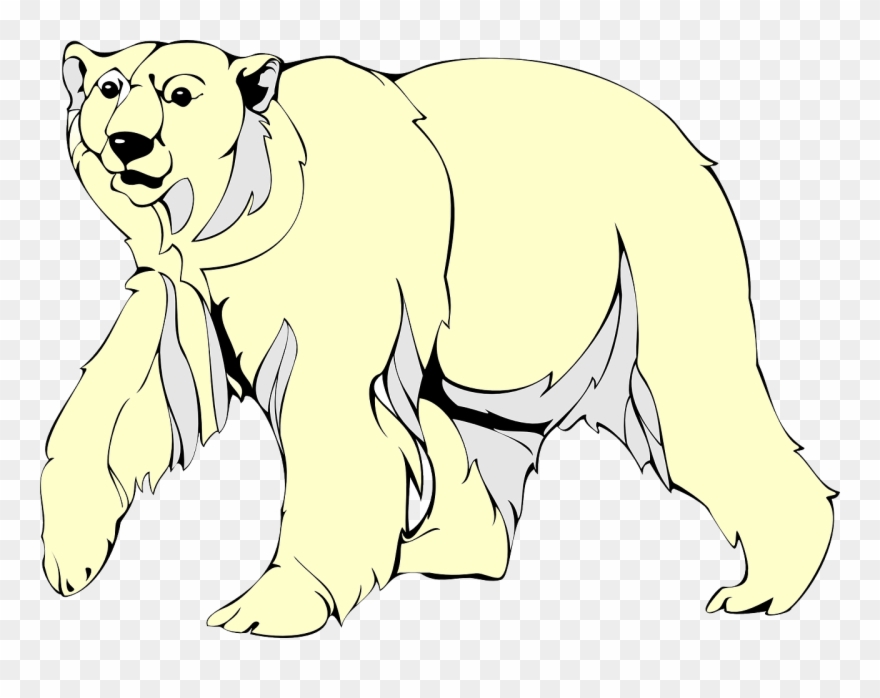 Polar Bear Clipart Furry Animal - Polar Bear Clip Art - Png Download