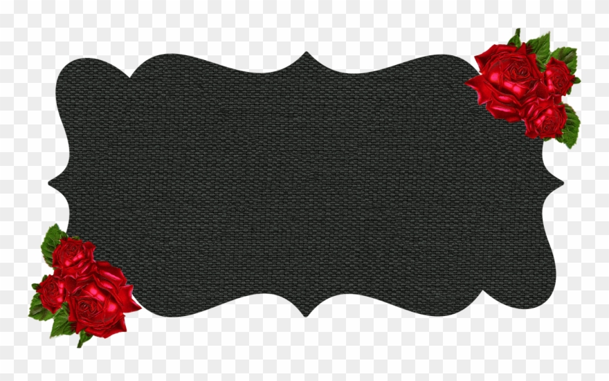 Burlap & Kraft Shabby Frames Clip Art With Roses - Graphic Design - Png Download