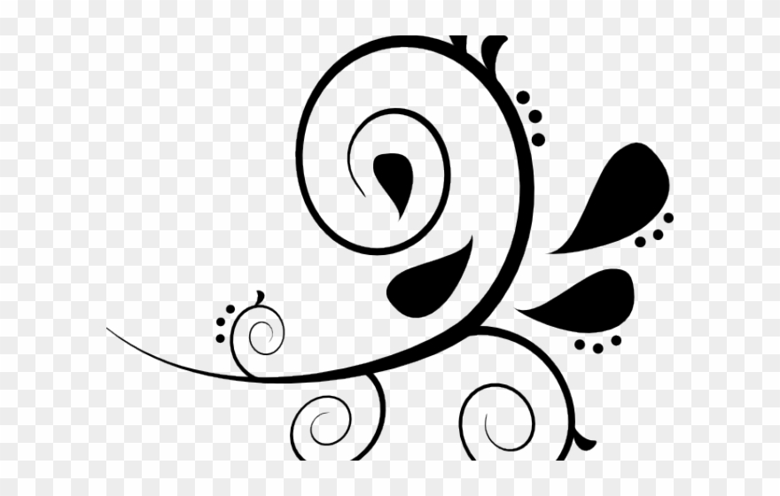 Black Swirls - Black Swirls Transparent Background Clipart