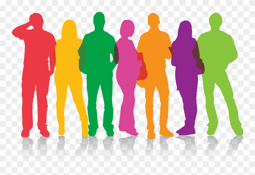 The Delaware Behavioral & Emotional Support Teams Are - Silhouette Colorful People Png Clipart