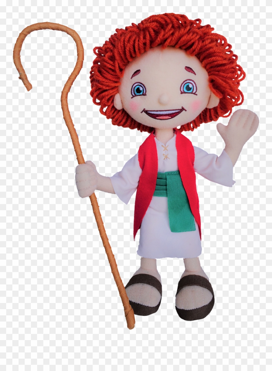 Individual Shepherd Boy & Staff Clipart