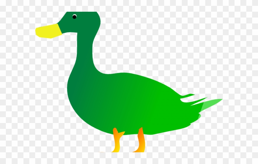 Green Clipart Ducks - Clip Art - Png Download