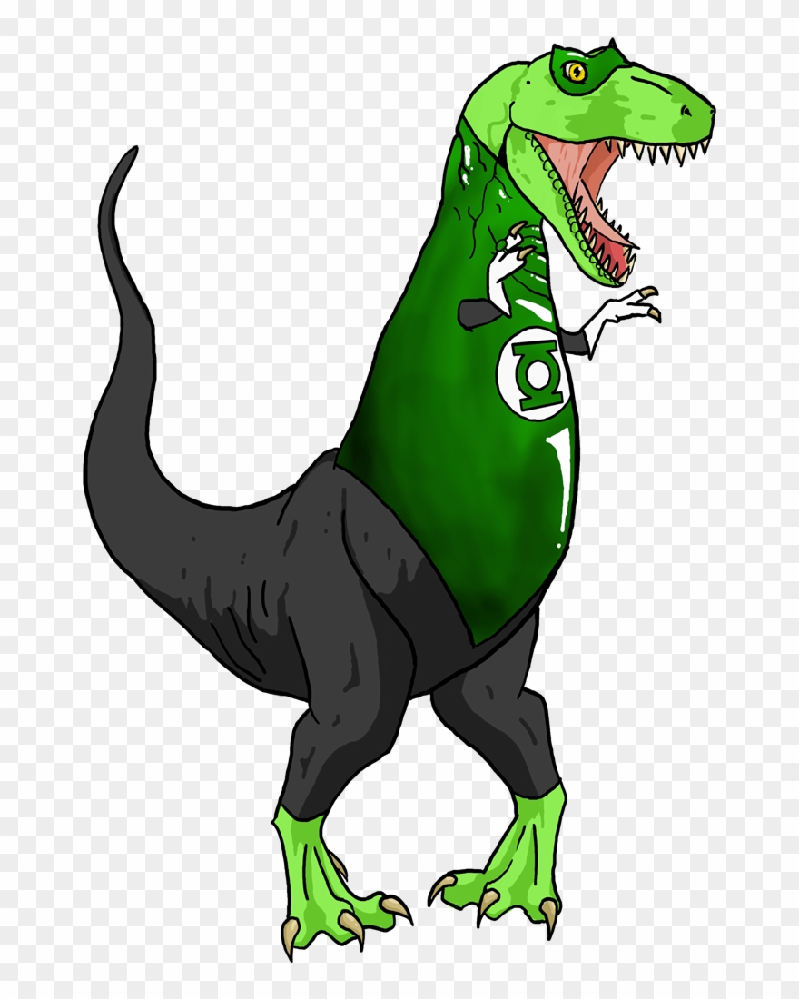 Trex Clipart Green - Green Lantern T Rex - Png Download
