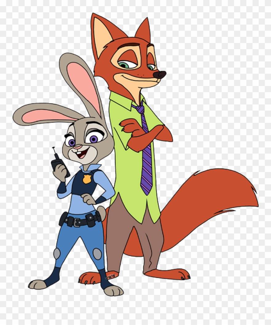 Clipart Zootopia - Nick And Judy Clipart - Png Download