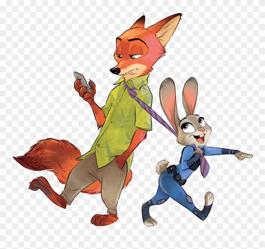 Judy Hopps And Nick Wilde Walt Disney, Disney Pixar, - Judy And Nick Clipart