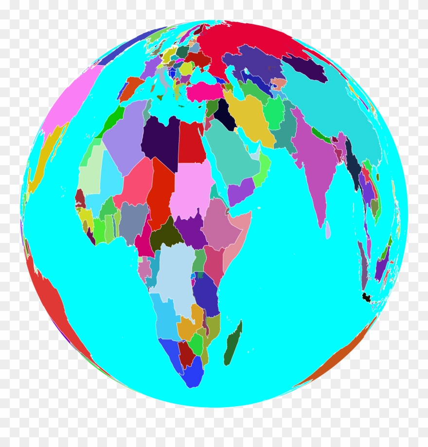 Clipart World Globe 6 - Colorful World Globe - Png Download