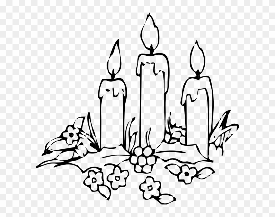 Advent Wreath Coloring Book Hosanna Clip Art Maundy - Velas De Navidad Para Colorear - Png Download