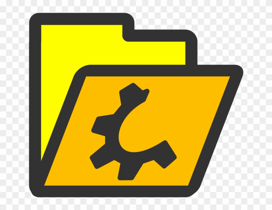 Directory Computer Icons Document Open - Black And White File Folder Clipart - Png Download