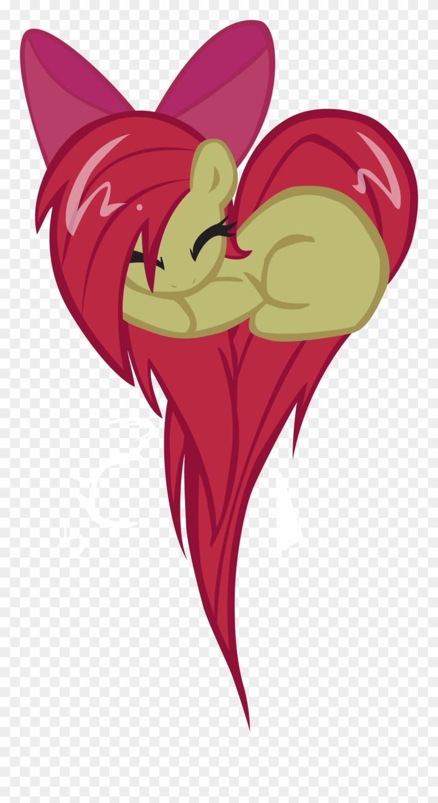 Drawing Ponies Apple Bloom - Mlp Heart Pony Apple Bloom Clipart