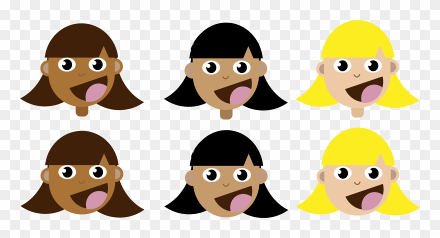 With Straight Hair Clipart