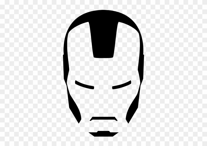 Iron Man Rubber Stamp - Iron Man Graphic Black And White Clipart