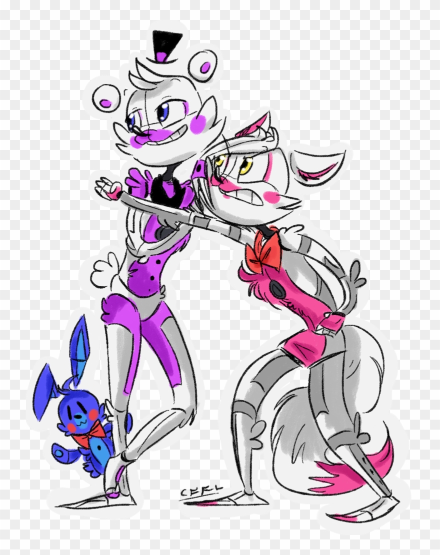 Funtime Foxy, Fnaf Sl, Fnaf Sister Location, Indie - Ft Foxy X Ballora Clipart