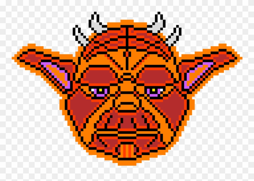 Darth Yoda - Pixel Art Circle Clipart