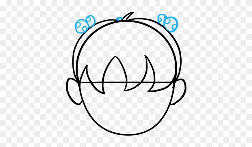 How To Draw Cartoon Hair - Drawing Clipart