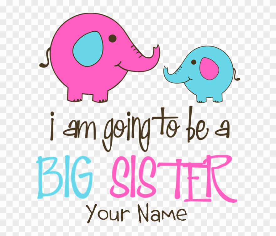 Favorite - Personalized Big Sister Elephant Throw Blanket Clipart