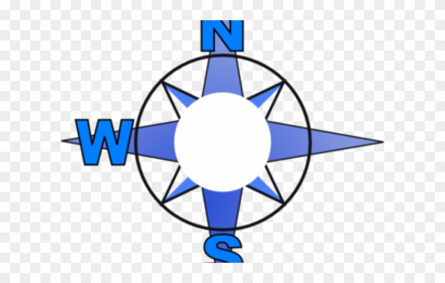 East Clipart - Compass - Png Download