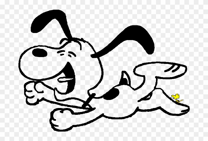 Woodstock Faz Cócegas No Pé De Snoopy, Com Sua Língua, - Snoopy Laughing Clipart