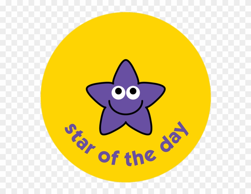 Star Of The Day - Reward Star Stickers Clipart