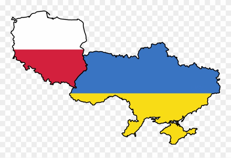Borders On Lviv Direction Are - Ukraine And Poland Map Clipart