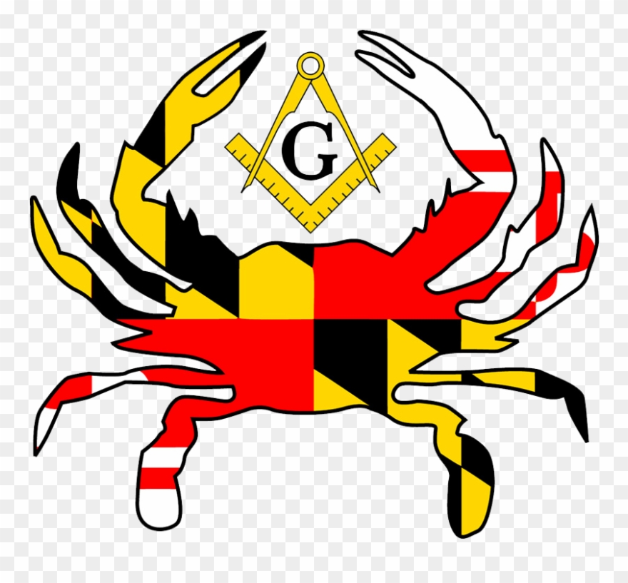 Maryland Flag In Crab Clipart