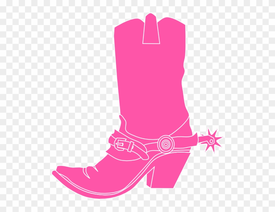 Birthday Shoes Cliparts - Pink Cowboy Boot Clipart - Png Download