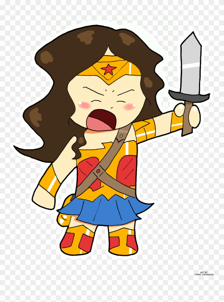Go To Image - Wonder Woman Chibi Gal Gadot Clipart