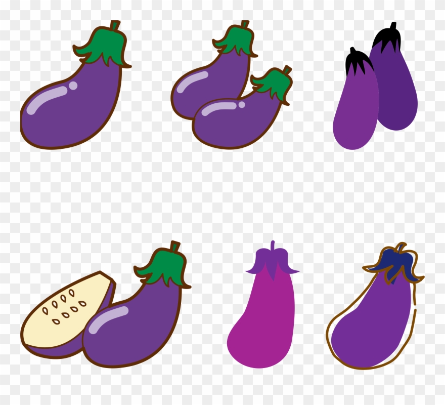 Big Image - Eggplants Icons Clipart