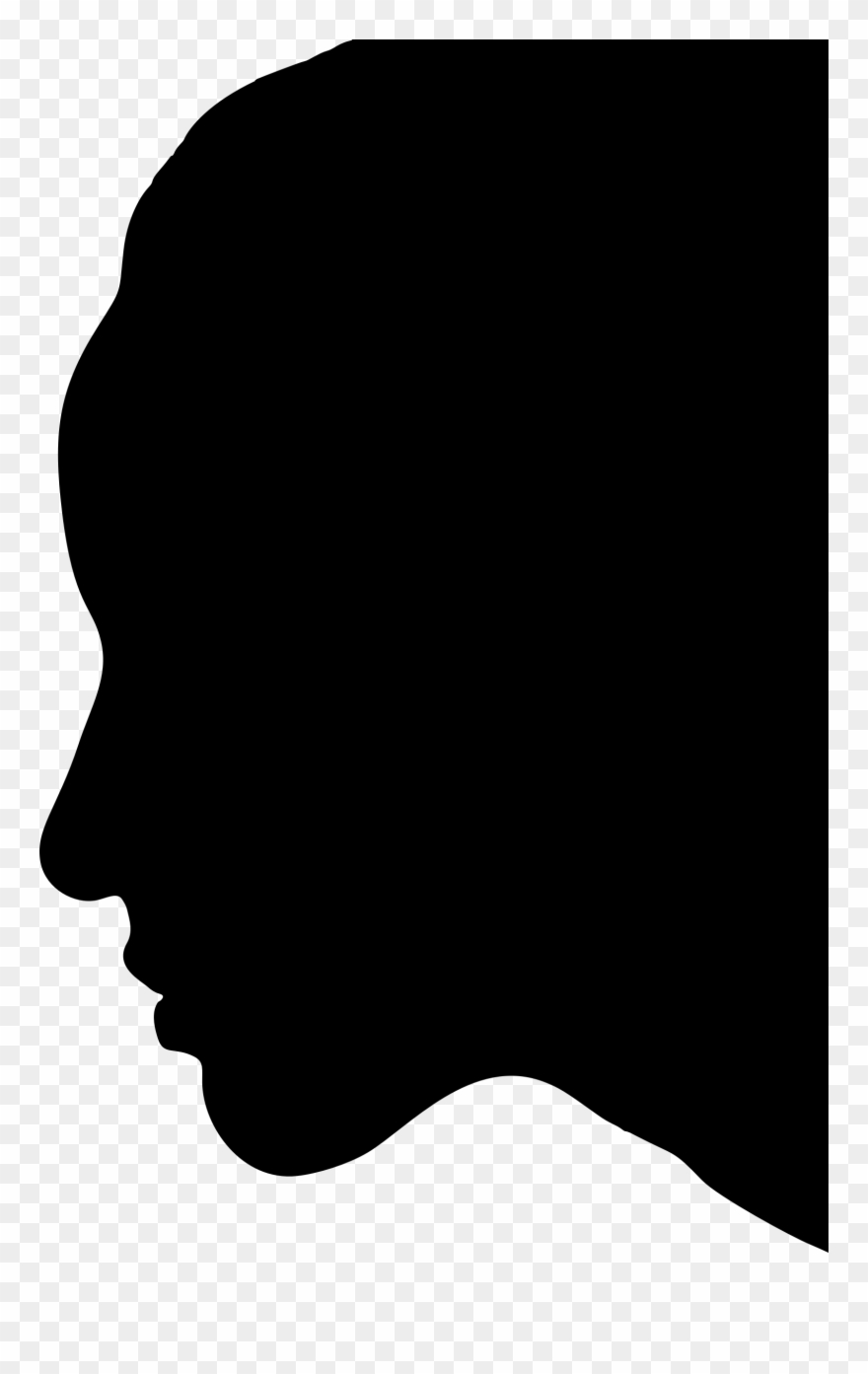 Female Silhouette Profile At - Human Head Profile Silhouette Clipart