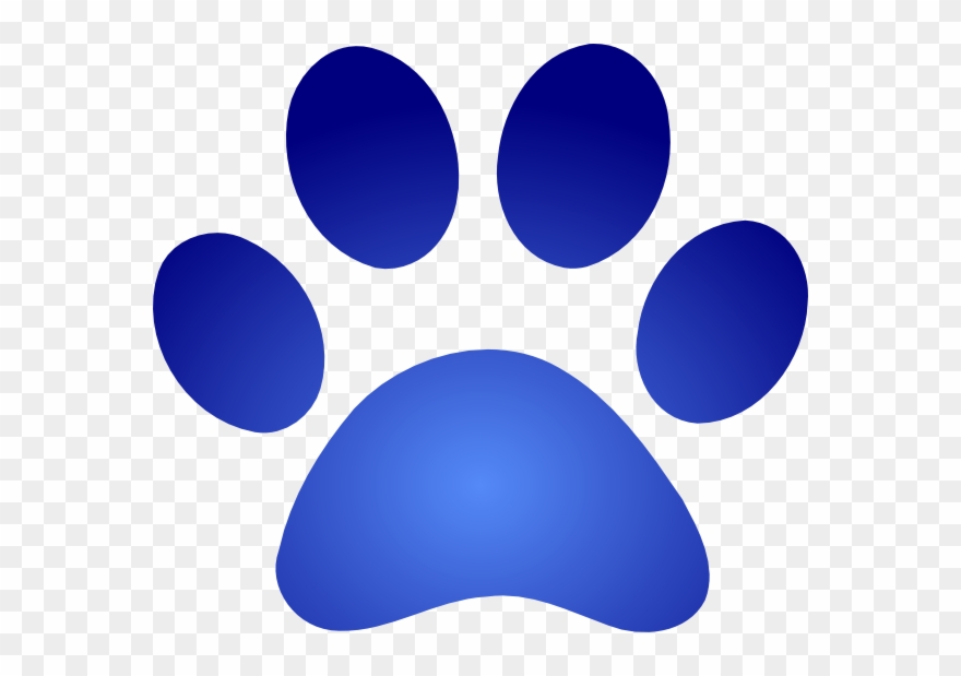 Panther Clipart Blue - Blue Paw Print Company Logo - Png Download