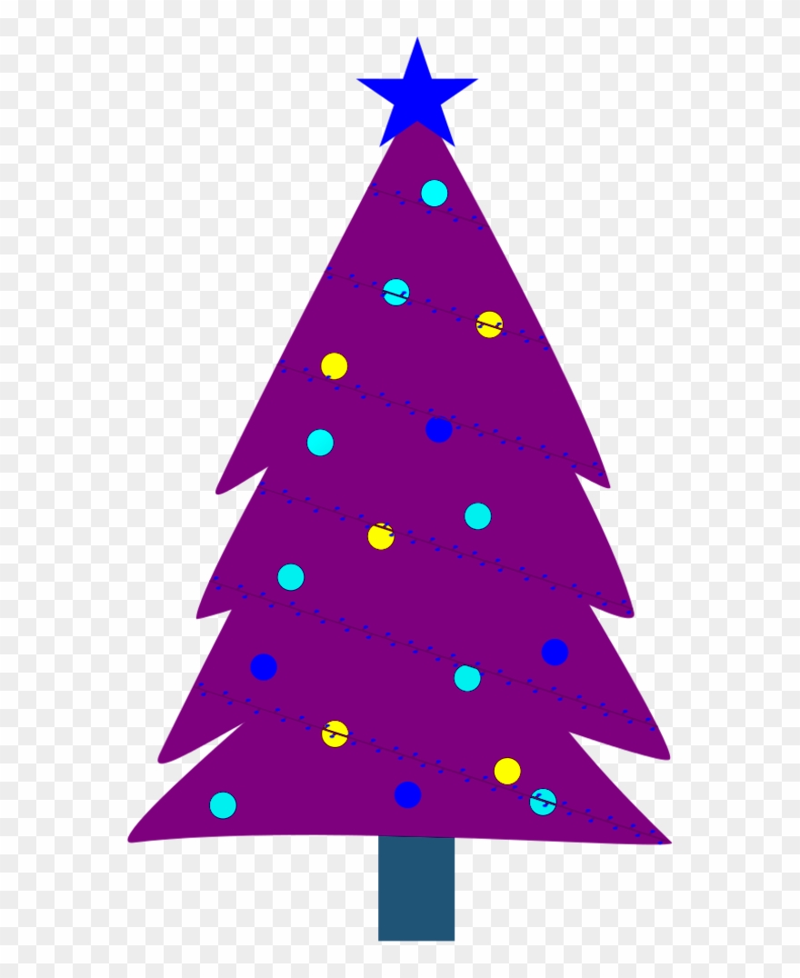 Purple Clipart Christmas Tree - Purple Christmas Tree Clipart - Png Download