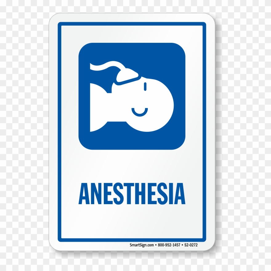 Anesthesia Sign Patient Receiving Anaesthetic Symbol - Brady 142424 Anesthesia 10"h X 7"w ( Clipart