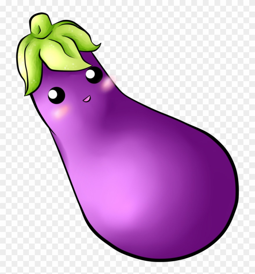 Eggplant Png Cartoon - Cute Eggplant Png Clipart