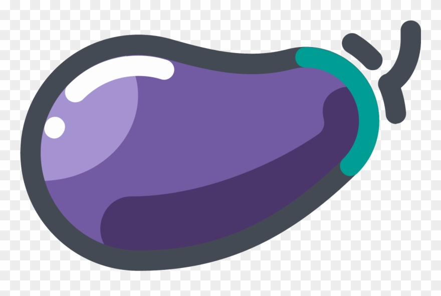 Eggplant Vector Curved - Eggplant Clipart
