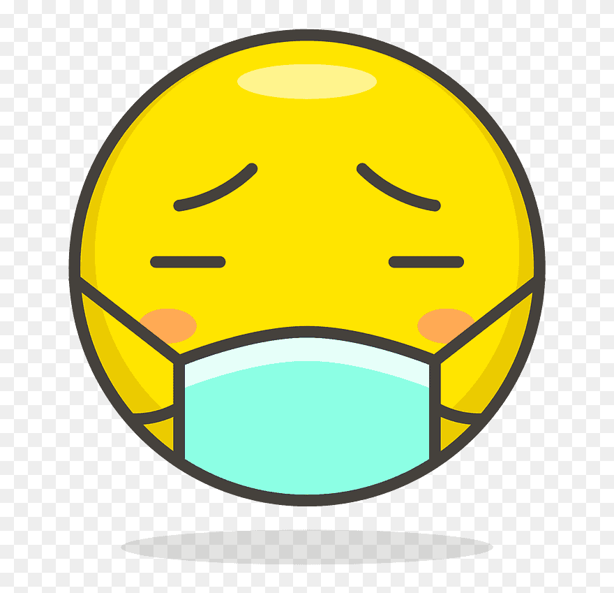 Face With Medical Mask Emoji Clipart - Social Distancing Emoji - Png Download