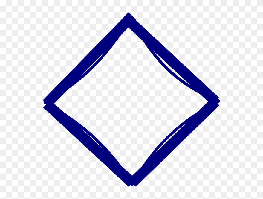 Blue Diamond Rhombus Shape Clip Art - Png Download