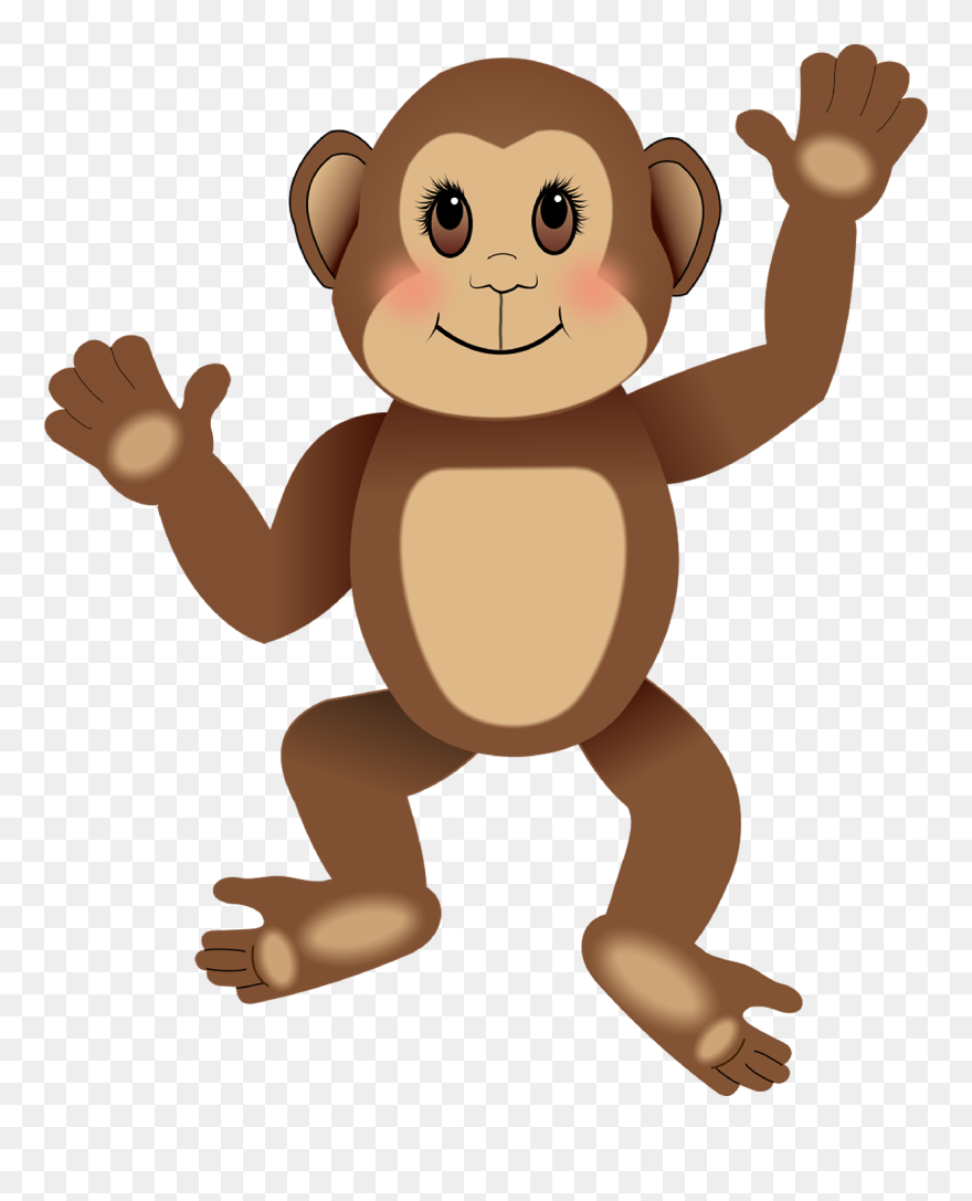 Monkey Shape Cut Out Clipart