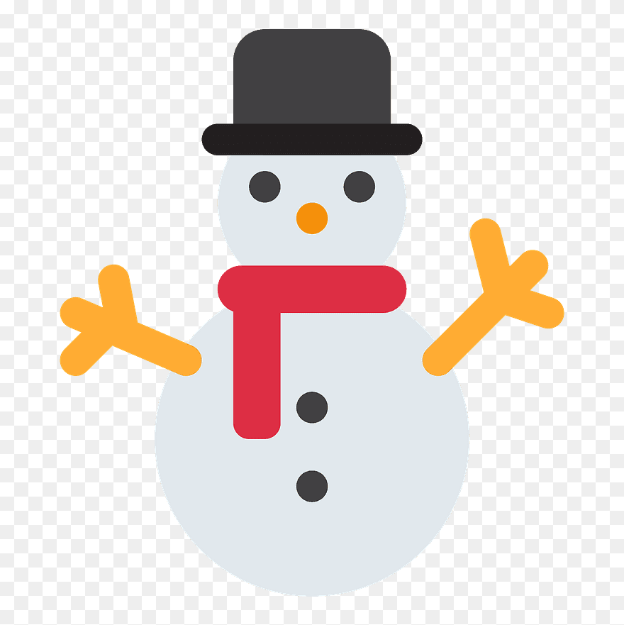 Schneemann Ohne Schneeflocken Clipart - Snowman Emoji - Png Download