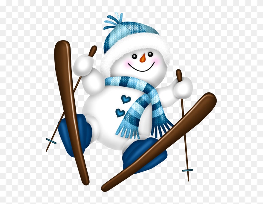 Cute Snowman Clipart Free - Png Download