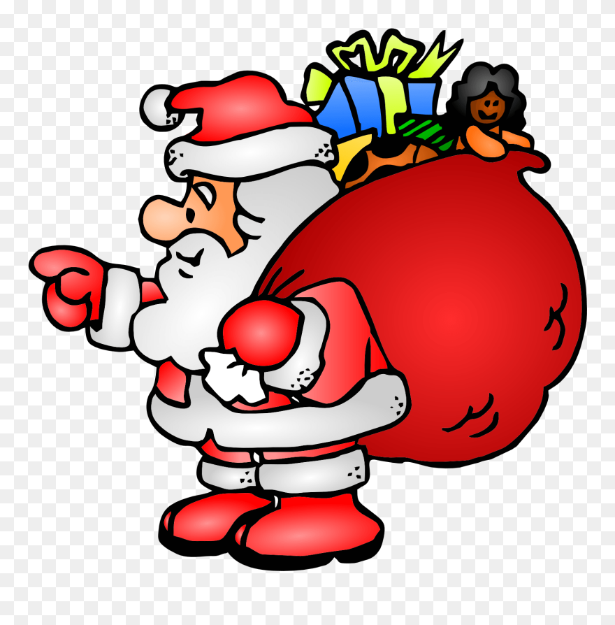 Santa Bag Clipart - Clip Art Christmas Secret Santa - Png Download