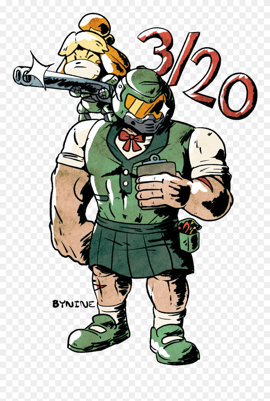 Doom Guy Animal Crossing Clipart