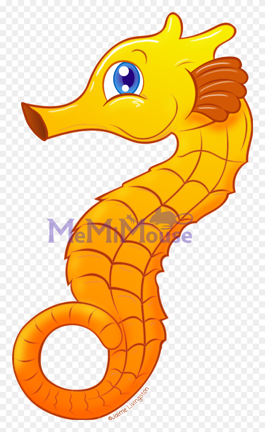 Glitz The Seahorse Clipart
