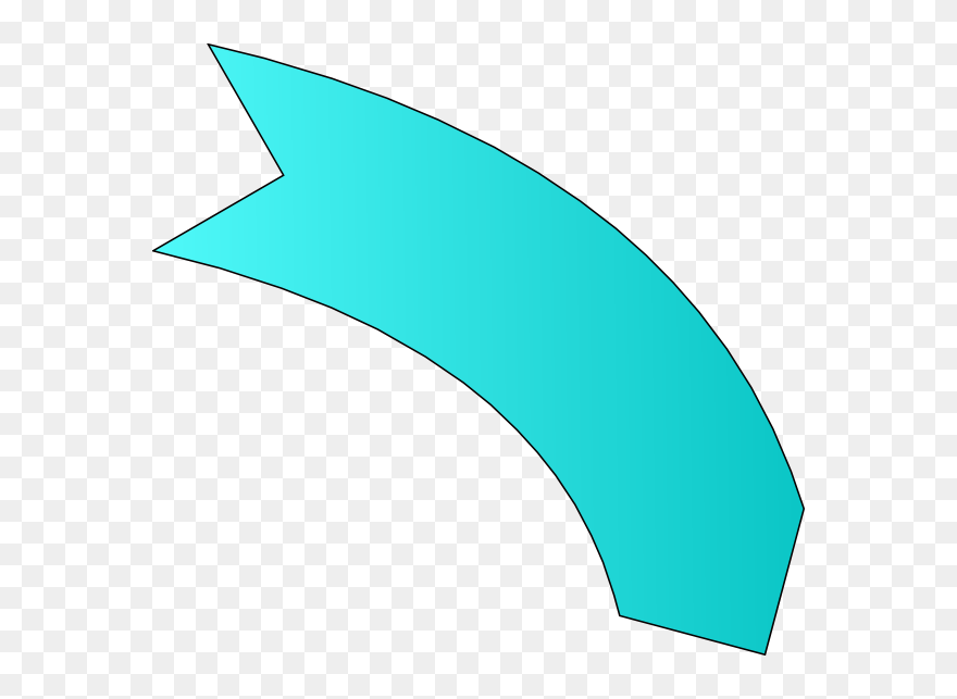 Transparent Curvy Road Clipart - Turquoise Arrow - Png Download