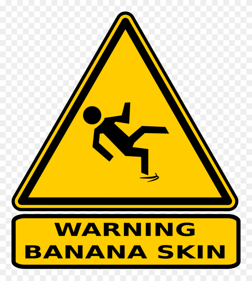 Warning - Clipart - Warning Banana Skin - Png Download