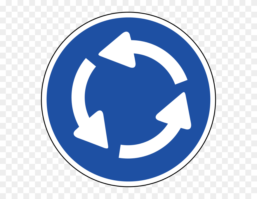 Traffic Roundabout Road Sign Png Image High Quality - Traffic Sign Clipart